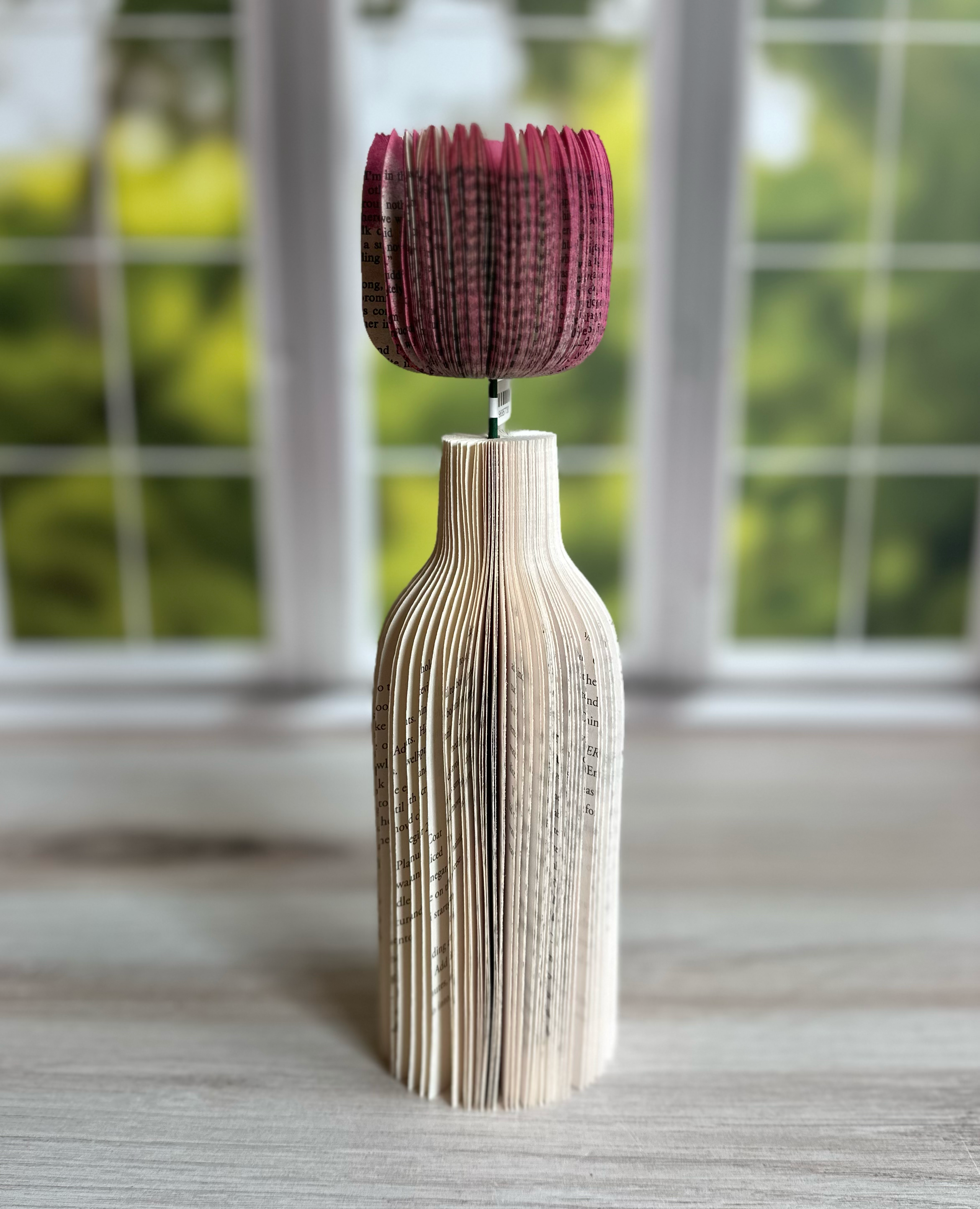 Book Pages- Flower Vase