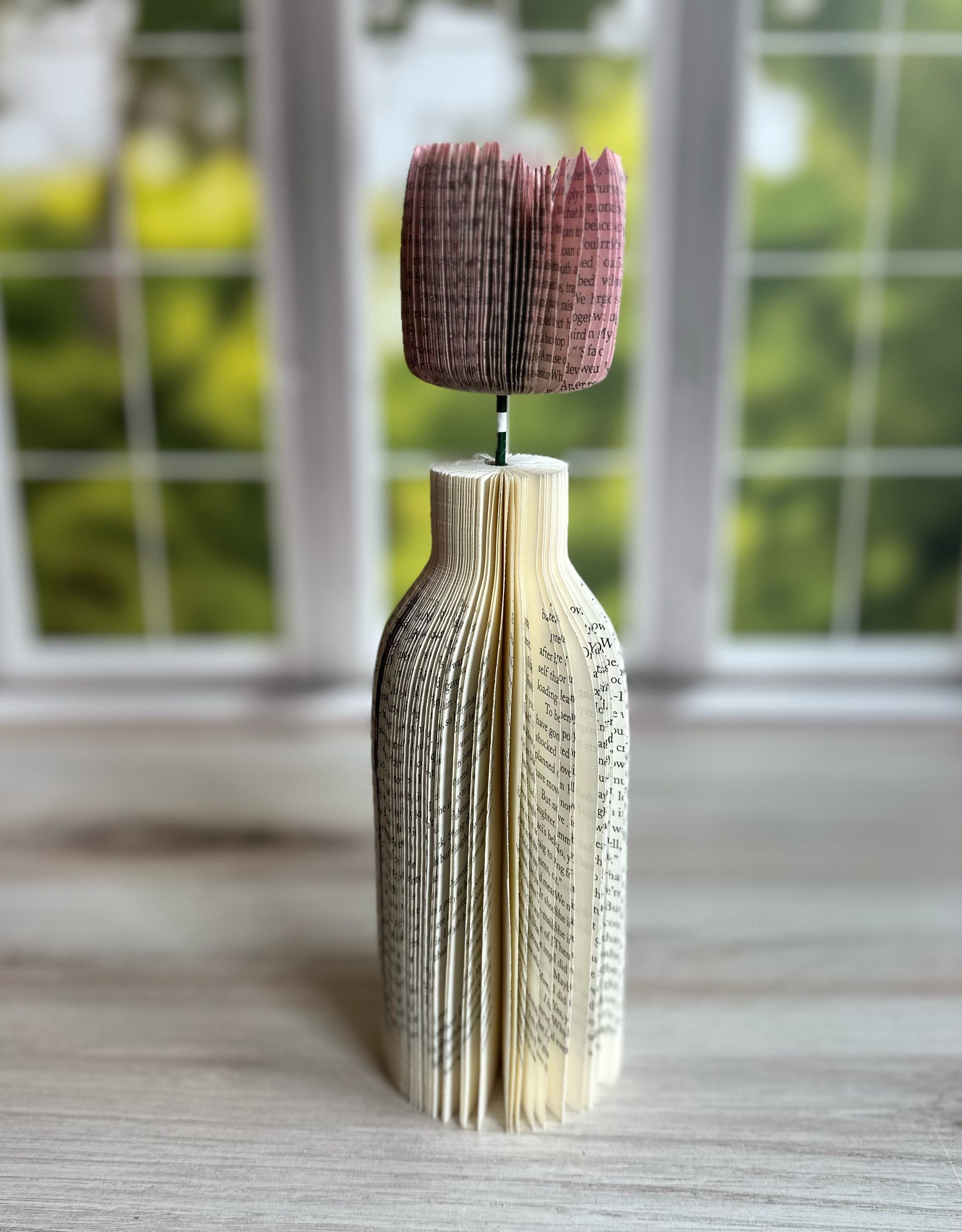 Book Pages- Flower Vase